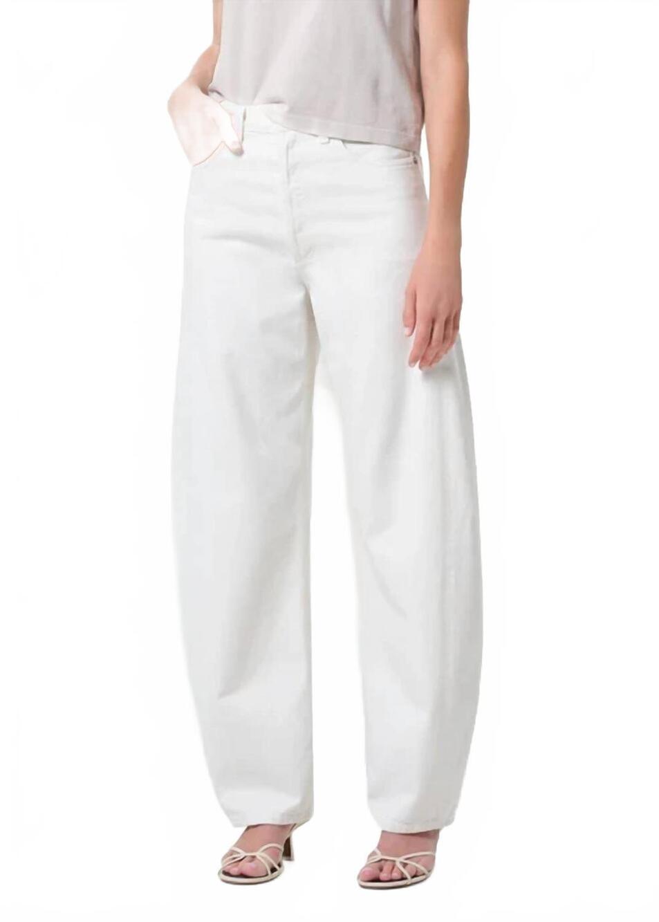 NEW AGOLDE luna pieced jean in chalk white